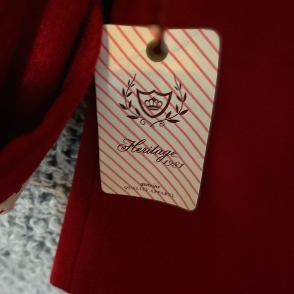 New Heritage 1981 Womens Wool-mix Coat Jacket Small Red Casual Crop Short - Picture 5 of 6